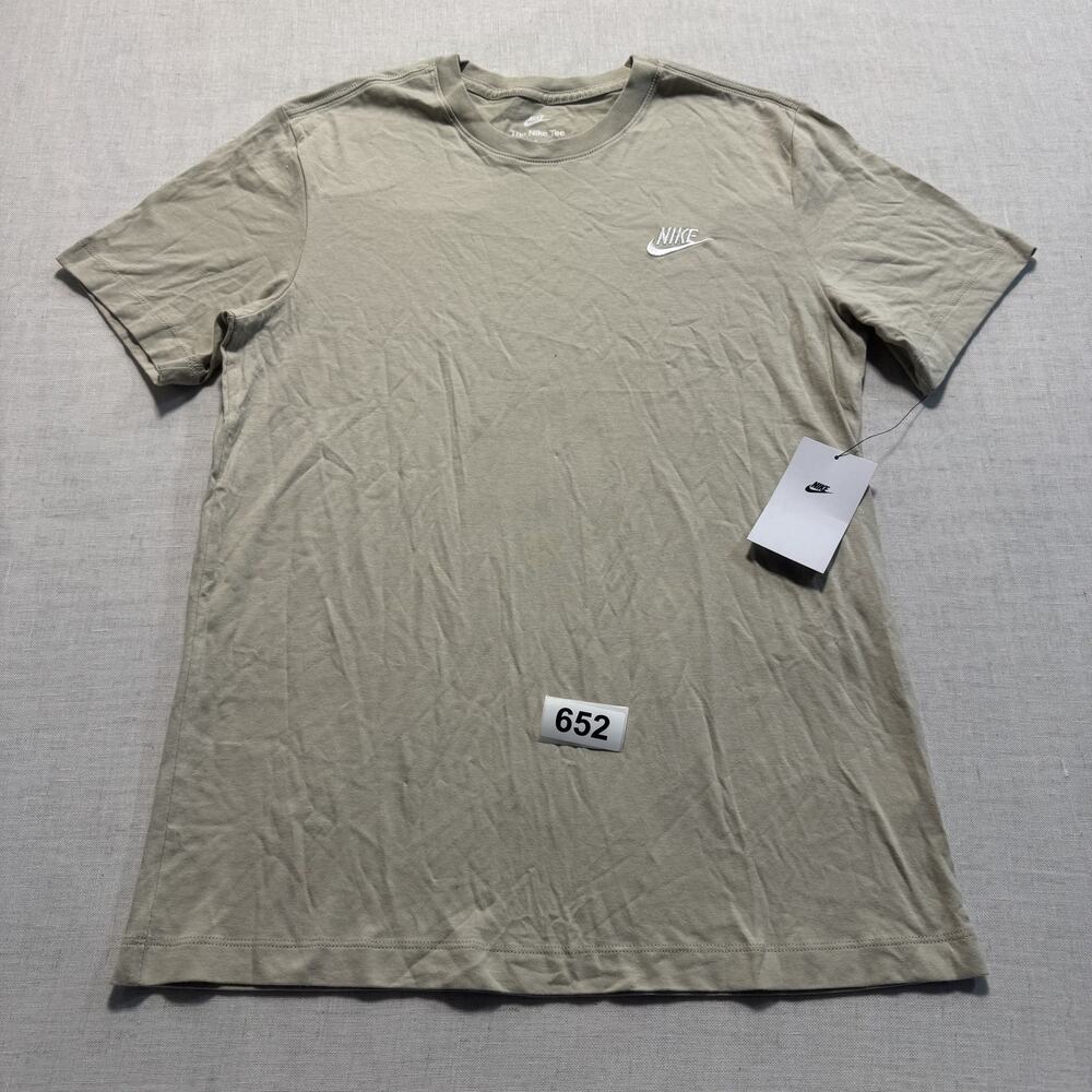 Nike Sportswear Club Men's T-Shirt‎ Beige  Sz S   Brand New
